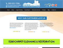 Tablet Screenshot of 5280carpetcleaning.com